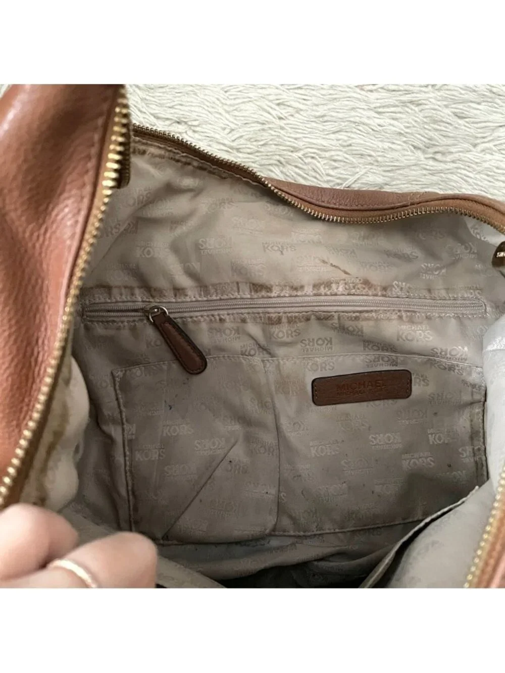 Michael Kors Brown Leather Hobo Shoulder Bag - M/L